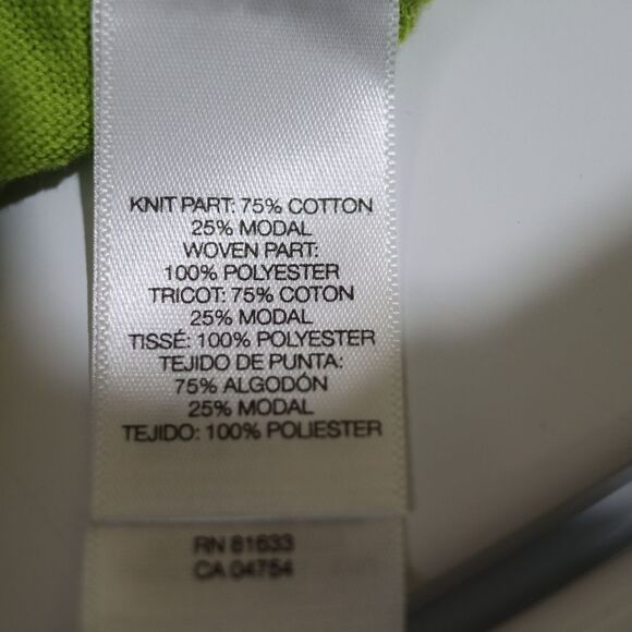 Kenneth Cole Lime Green Cardigan Exposed Zipper Sheer Back LG - Picture 14 of 16